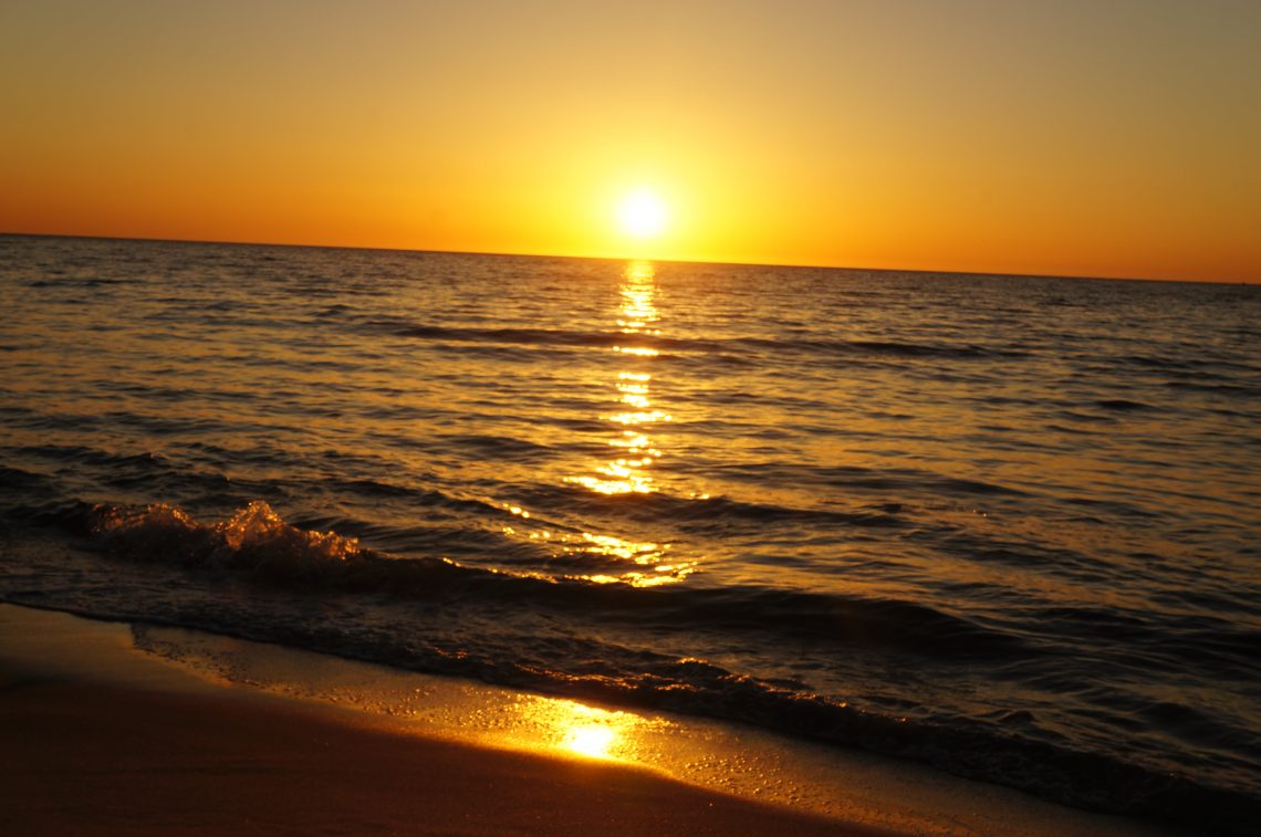 sunset at the beach